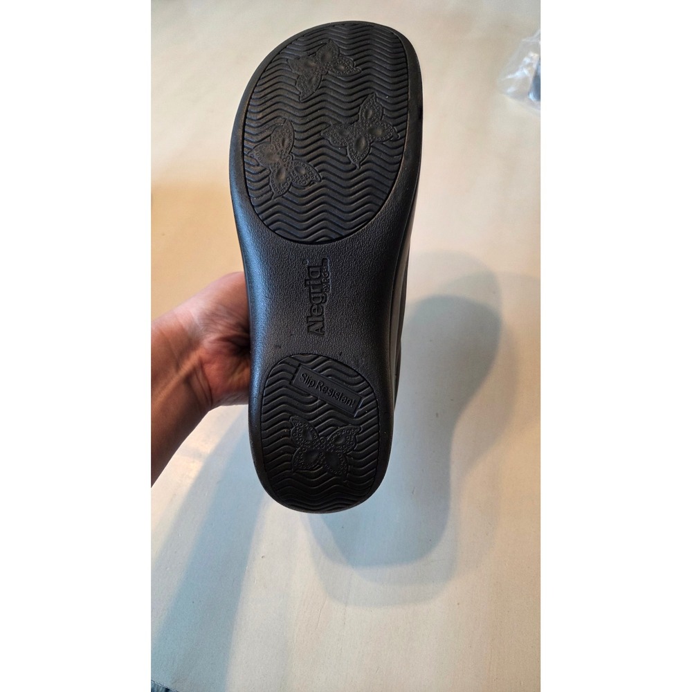 Alegria Kay Mules Leather Slip On Comfort Black Professional Work Clog 40 9-9.5 - Picture 7 of 11
